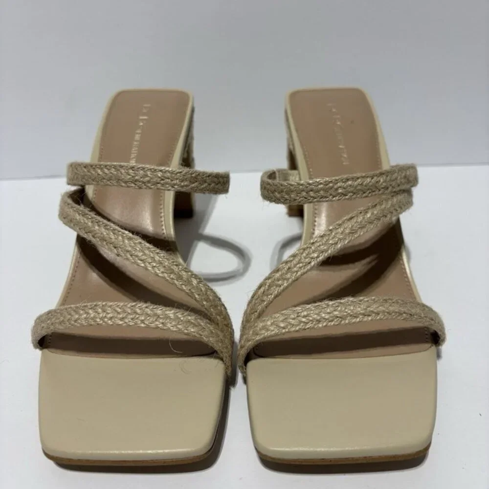 BCBGeneration Women’s Fisher, Natural Heeled Sandals, Size 10 M